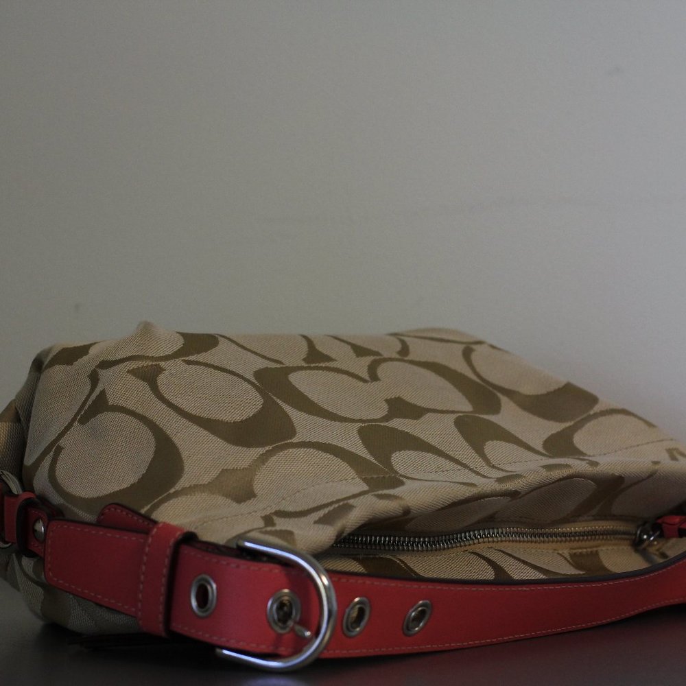 Classic Coach Logo Beige Crossbody